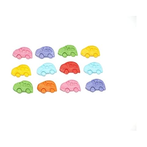 24x Fondant Edible Cars Boy Birthday Baby Shower Cupcake Cake Toppers - Choose a colour (Purple) Cover