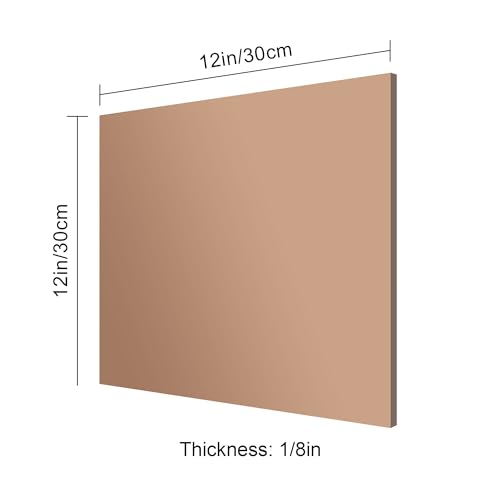 Image of 12x12 Inches Bronze Mirror Acrylic Sheet - 2 Pcs Reflective Acrylic Panel for DIY Crafts, Home Decor & More (30x30 cm)