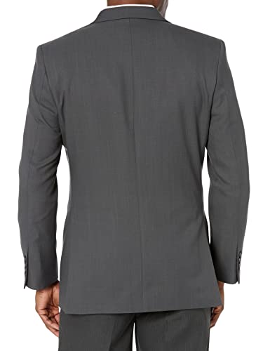 Haggar Men's Travel Performance Suit Separate Coat-Classic & Tailored Fit-Regular And Big & Tall Sizes, Dark Grey Heather-Jacket, 46 L #TOP1