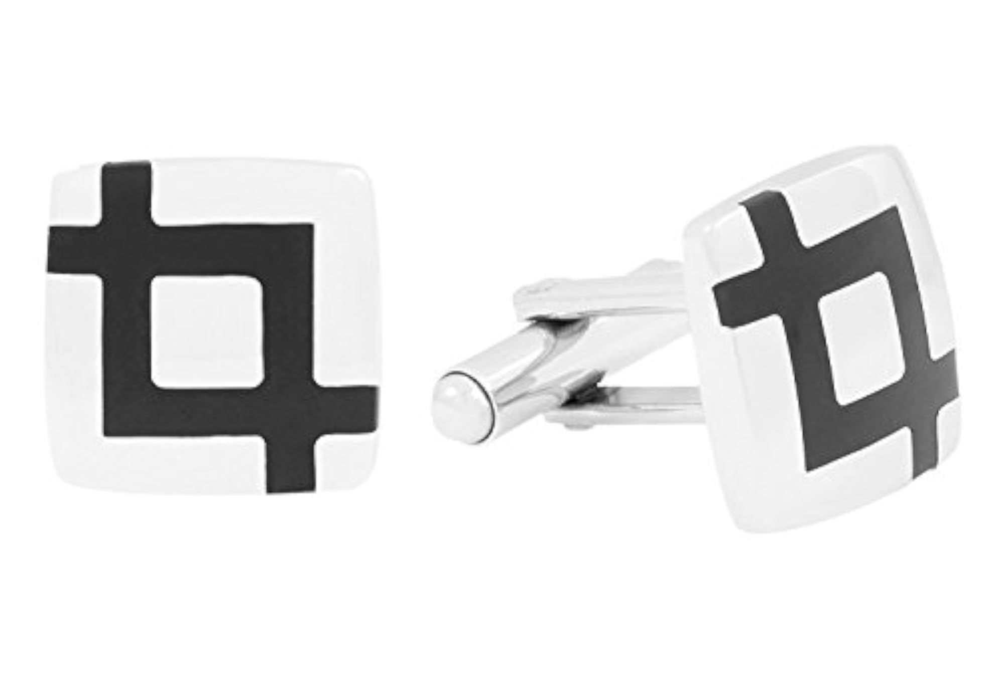 Men's Glossy Black Cufflink for Formal Wear