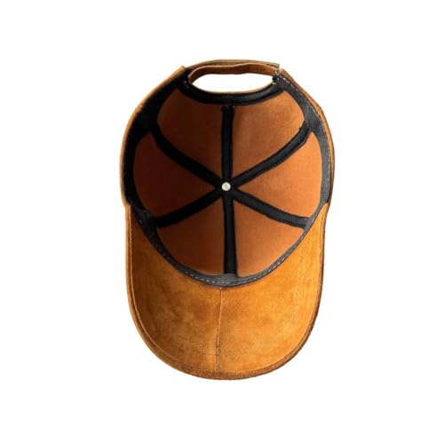 Gorra deportiva unisex de cuero gamuza marrón miniatura 4