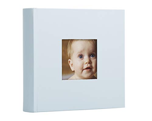 Image of Pearhead Baby Photo Album, Babybook Keepsake Book for New and Expecting Parents, Baby Boy Accessory, Blue, 1 Count (Pack of 1)