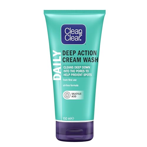 Clean & Clear Deep Action Wash Cream White 150 ml (Pack of 1)