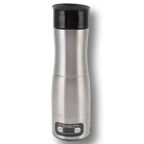 Natudeco Electric Coffee Machine Portable Coffee Maker Multi-Function Espresso Maker with 12V 24V Cigarette Lighter for Car Travel