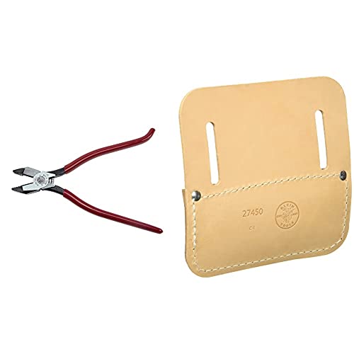 Klein Tools D201-7CSTA Linesman Pliers, Side Cutters with Spring Loaded Action, Ironworker Pliers have Aggressive Knurl and Tempered Handles & 27450 Tie Wire Reel Pad