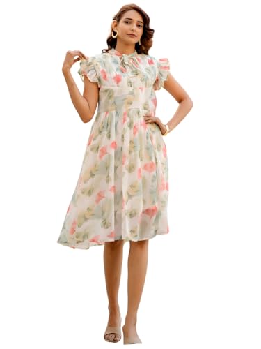 Robe imprimée Georgette fluide pour vos sorties d'été en terrasse