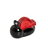 BZVCRTYKL Schneckenkeramik Kleine Schale, Home Flavor Schale, Hot Pot Dip Schale, süße und kreative Sojasauce Schale, Gewürzessig Schale, Gewürzschale/429(Black Snail*1+red Disc*4)