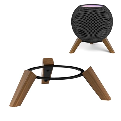 Real Wood Speaker Stand Suitable for Homepod mini stand,Wooden Holder Tripod Speaker Stand,Wooden Base,Desktop Anti-slip Safe Stable Mount Stand