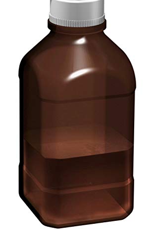 Scilogex Square Amber Borosilicate Glass Autoclavable Bottle, 1L #TOP3