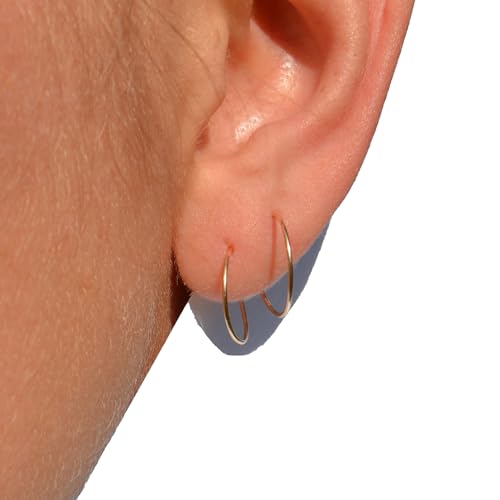 14k Gold Earrings (12 mm, 14k yellow gold, pair)