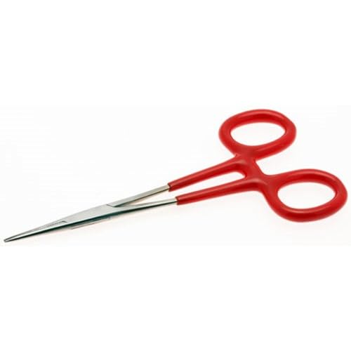Aven 12011 Stainless Steel Hemostat Straight with Plastic Grips, 5