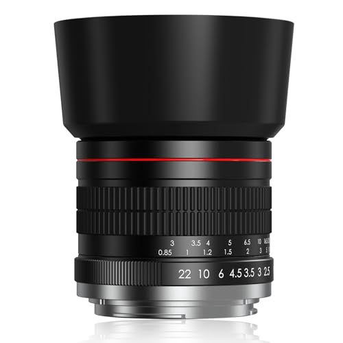 85mm Lens for Canon RF 85mm f1.8 Portrait Lens Manual Focus(MF) for Canon EOS R/Ra/RP/R3/R5/R5 C/R6/R6 Mark II /R7/R8/R10/R50/R100 Mirrorless Camera (for Canon R Series) by BENOISON - Used condition - US$95.99