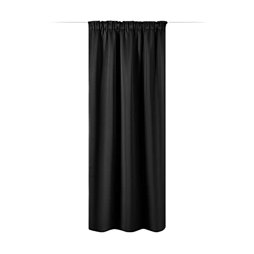 JEMIDI Cortina Opaca con Cinta - Visillo Opaco de Tela Gruesa con Cinta Fruncida para Ventana de salón Dormitorio - 140 x 245 cm / 245 x 300 cm