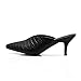 MACKIN J G224-1 Women's Kitten Heel Mules Pointed Toe Slip On Dress Shoes (8, Black Snake)