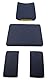 ergositting Set Elastische Bezüge, Blau, für ergonomische Stühle – 4 Stück (Sitz + Rückenlehne + 2 Knieauflage)