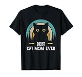 Mother's Day Cat Mommy Black Cat, Retro Best Cat Mom Ever T-Shirt