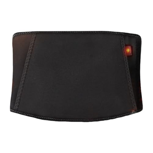 Cinturón de almohadilla térmica, cinturón de calefacción eléctrico, cinturón trasero calentado, ajustes de calor ajustables, ligero y portátil, 51 cm, negro, para relajación muscular