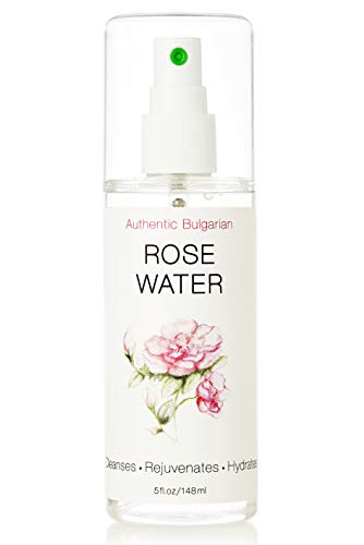 Rose Water Spray Mist Toner - USDA Certified Organic - 100% Pure and Natural Face Hydrosol- Authentic Bulgarian by Bioprocess - Hydrates Refreshes Moisturizes Rejuvenates 5oz