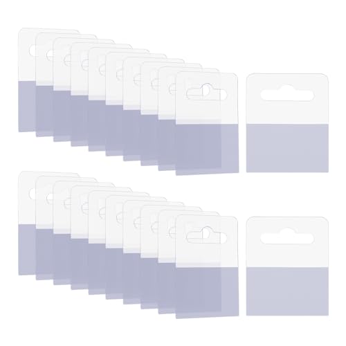 Languettes à Suspendre Transparentes Plastique 2x2 3/16 Pouces Auto-Adhésives Trou Fente 300 Pièces