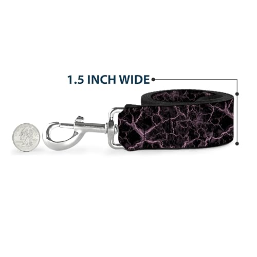 Laisse pour chien large et robuste marbre rose Buckle-Down 1,2m - 7