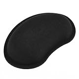 Memory Foam Mouse Pad Black Ergonomic Wrist Rest Cushion with Smooth Surface Non Slip Base for Office Desk Laptop PC Home Work Gaming Quiet Glide 1Pc
