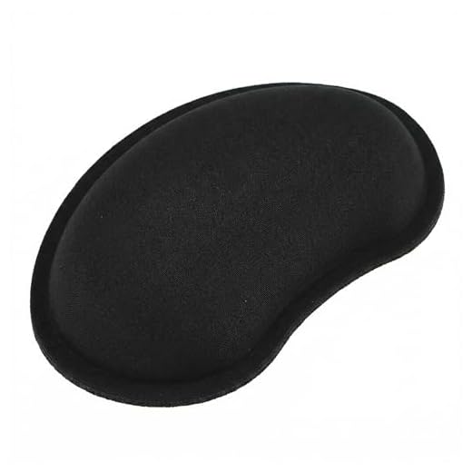 Memory Foam Mouse Pad Black Ergonomic Wrist Rest Cushion with Smooth Surface Non Slip Base for Office Desk Laptop PC Home Work Gaming Quiet Glide 1Pc