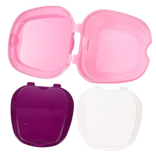 DEARMAMY Caja De 3 Piezas Caja De Almacenamiento De Dentaduras Postizas Para Los Oral Postizos Contenedor De Páginas