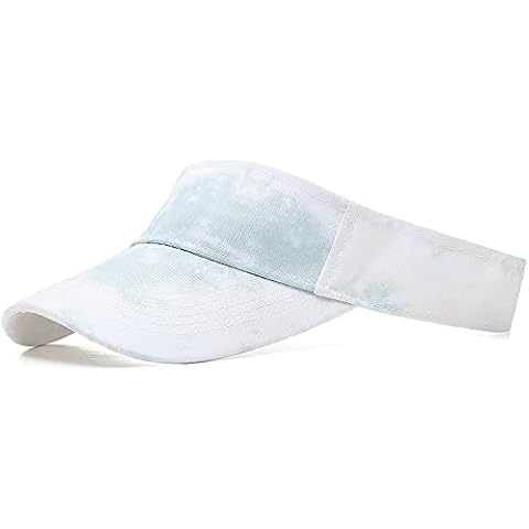 DOANNOTIUM Sport Sun Visor Hats Tie-dye Ball Caps Empty Top Baseball Sun Cap for Men Women(Tie dye-White) Cover