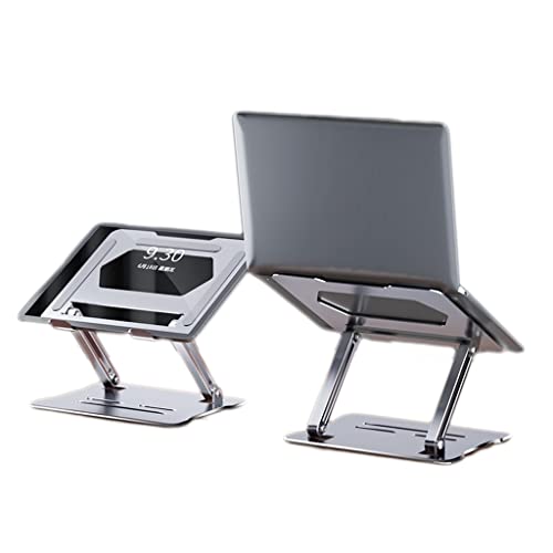 Soporte de computadora portátil de aluminio base elevada plateada 2