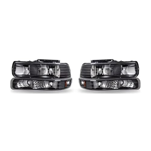 Phares DRL pour Chevrolet Silverado avec feux de signalisation d'angle à lentille transparente