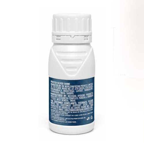 Image of Amazon Brand - Presto! Silver Shine | Instant Silver Cleaner | 250 ml x Pack of 2 | For Silver Vessels, Antique Pieces, Jewellery