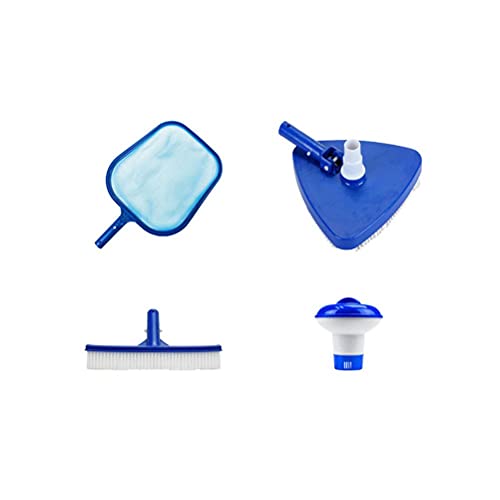 Moanyt Conjunto de limpeza de piscina, 4 peças de ferramentas de limpeza de piscinas, escovas de red
