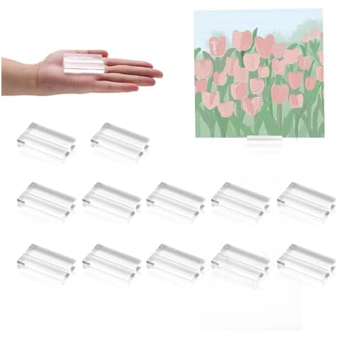 Fisynug 12PCS Acrylic Place Card Holders Cover