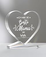 TheGiffter Geschenke für Mama, Herzförmiges Acryl Heimat Dekoration Muttertagsgeschenke für Mama von Tochter Sohn, Geburtstagsgeschenk Mutter Geschenk für Mama, Mutter