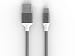Griffin Premium Braided Lightning Cable, 5ft, Silver, Reversible USB - Long Life Braided cable with reversible USB connector