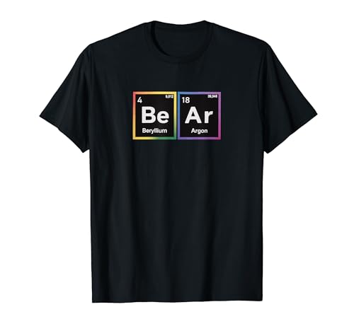 Bär Periodensystem Schwuler Bär LGBT Pride Regenbogen für Schwulen Bär T-Shirt