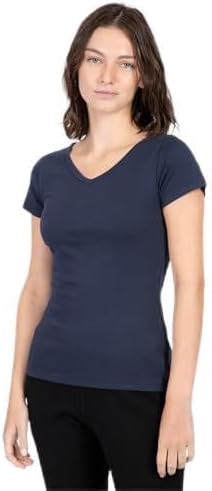 AYA | Women's Organic Pima Cotton V-Neck T-Shirt | Navy Blue XS