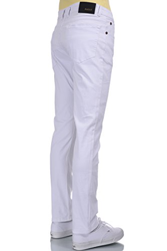 Men Eagle Blue Stretch Slim fit White Jeans Denim Twill Pant Size 30-383