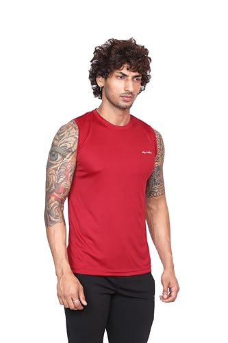 Image of Big Button Mens Quick Dry Sports Cut Sleeves Sports Tshirts Tank Top