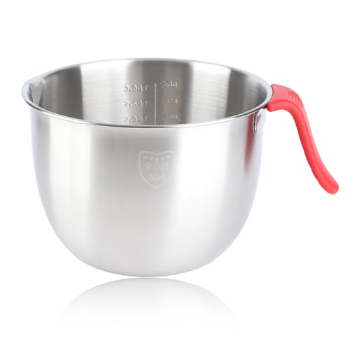 Tazón para mezclar acero inoxidable 3600 ml con mango antideslizante miniatura 1