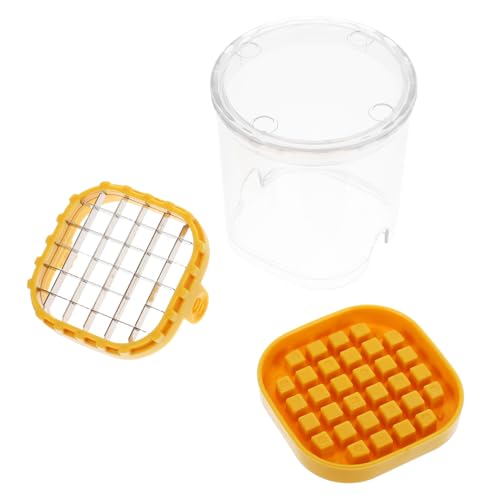 POPETPOP Jugador cortadora de uva trituradora de verduras cortador de hongos picadoras y cortadoras de alimentos cortador de frutas helicóptero acero inoxidable 304 Yellow