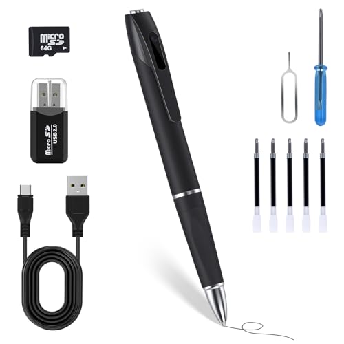 Image of 1080P Full HD Hidden Camera Pen, Mini Body Camera for Home & Nanny Use, Long Battery Life, Easy One-Button Operation (2026 Upgrade)