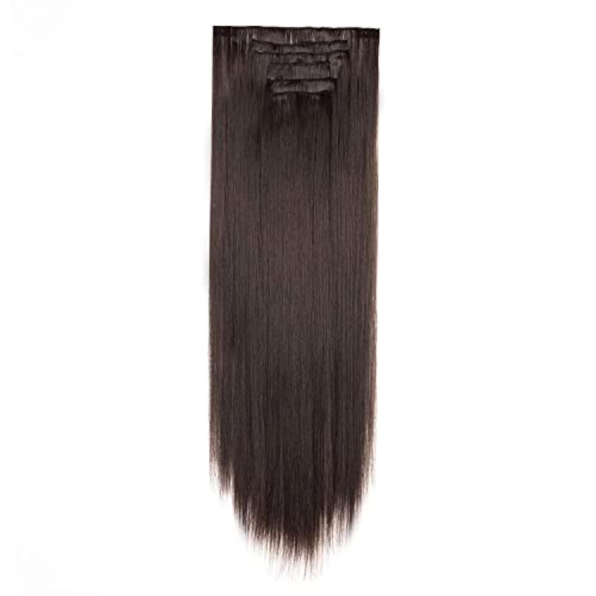 6 Pcs Dark Brown Synthetic Hair Extensions for Women