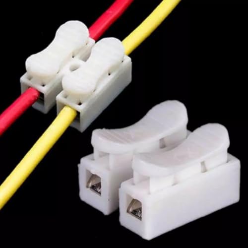 CH-2 - Confezione da 20 morsettiere a connessione rapida, 220 V, 6 A, riutilizzabili, con strumento di inserimento a pressione, per cablaggio elettrico, automotive