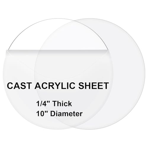 Image of 2 Pieces Clear Acrylic Circles, 1 /4 Inch Thick Round Acrylic Sheets, Acrylic Discs for Icing Cakes, Plexiglass Table Top, Round Acrylic Backdrop, 6 /7 /8 /9 /10 Inch Diameter