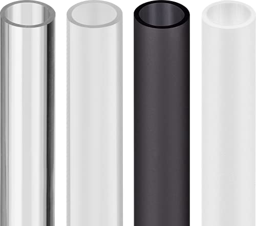 Corsair Hydro X Series XT Hardline Satin Tube de 12mm (Tube PMMA Rectiligne Haute Qualité, Conception Robuste, Facile à Découper) Blanc (Lot de 6)