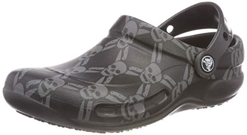 Image of Crocs Unisex Bistro Graphic Clog Clog, Black Black Smoke 05m, 9 UK