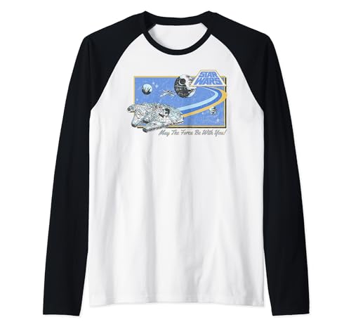 T-shirt Star Wars Falcon Poster Raglan Cadeau Anniversaire Geek