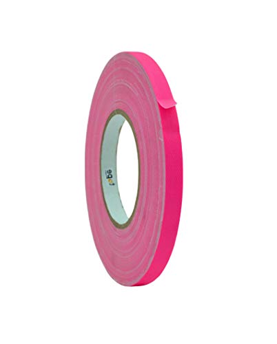 Image of WOD GTC12 Gaffer Tape, Fluorescent Pink Low Gloss Finish Film, 1 /2 in. x 60 ft. (Pack of 96) Residue Free, Non Reflective Cloth Fabric, Secure Cords, Water Resistant, Photography, Filming Backdrop
