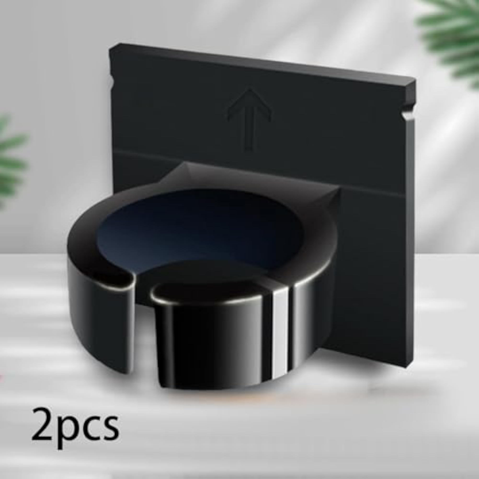 Practical Portable Adhesive Microphone Holder Hook, Black